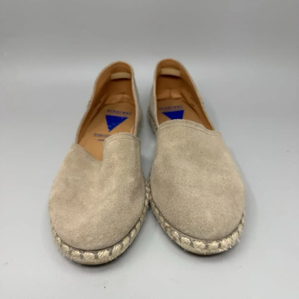 Verbenas Carmen Shoes EU Size 41 Suede Espadrille Flat Sandals US 8.5 Beige - Picture 4 of 9
